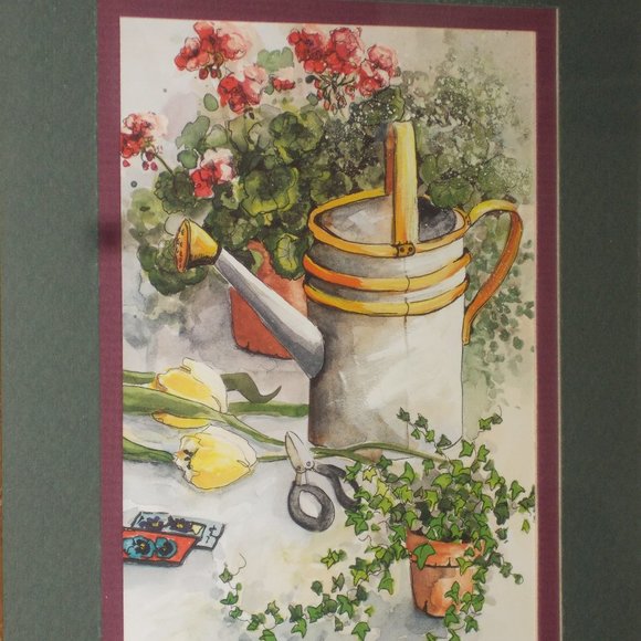 Fresh Garden Print by Peggy Abrams, signed, matted and framed. - Picture 4 of 5